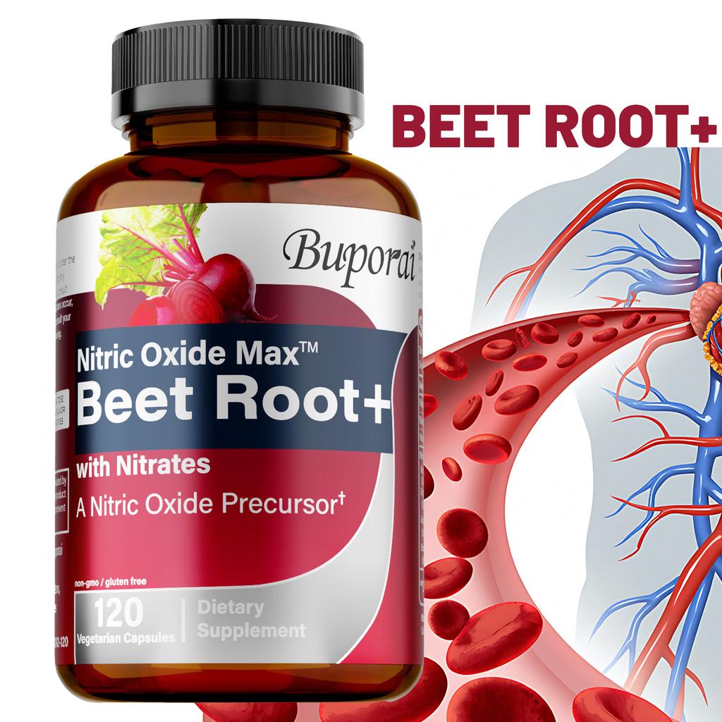Contains Beetroot and a Nitric Oxide Precursor Blend To Support Vascular Health and Provide Antioxidant Benefits. Suitable for Adults.