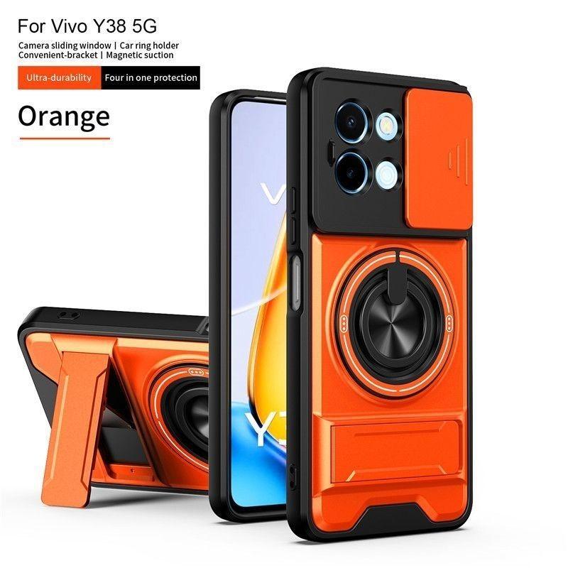Case For Vivo Y200i Magnetic Stand Window Flip Case Full Lens Protection Shockproof Cover