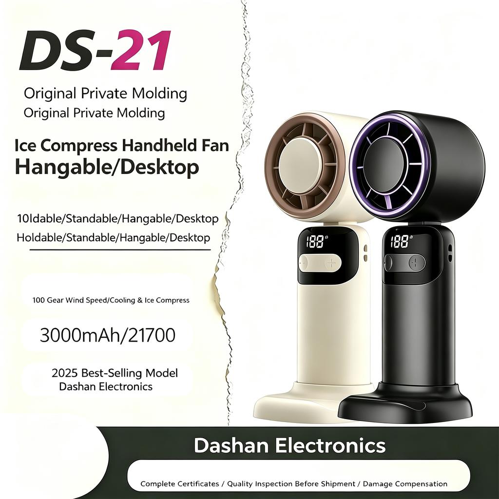 Mini USB Rechargeable Handheld Fan 3000mAh Office Student Small Electric Fan 100 Gear Portable Air Mini Cooling Fan