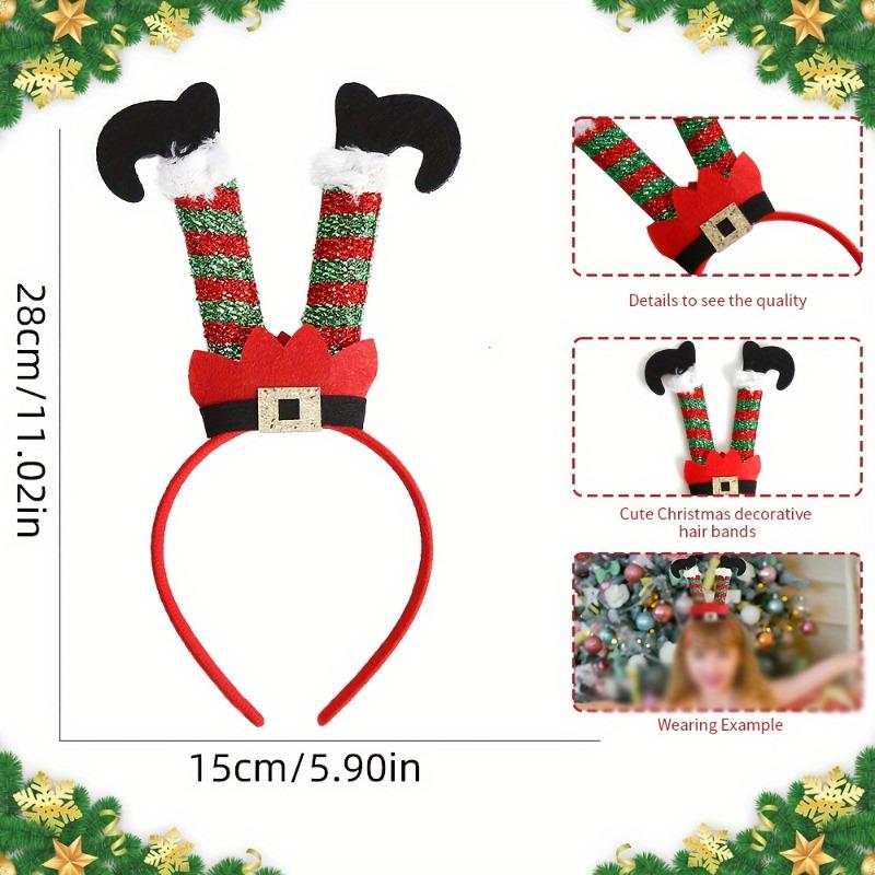 5pcs/set Christmas Tree Headband - Durable Plastic Party Accessory Featherless Holiday Headwear Children's Hair Accessories