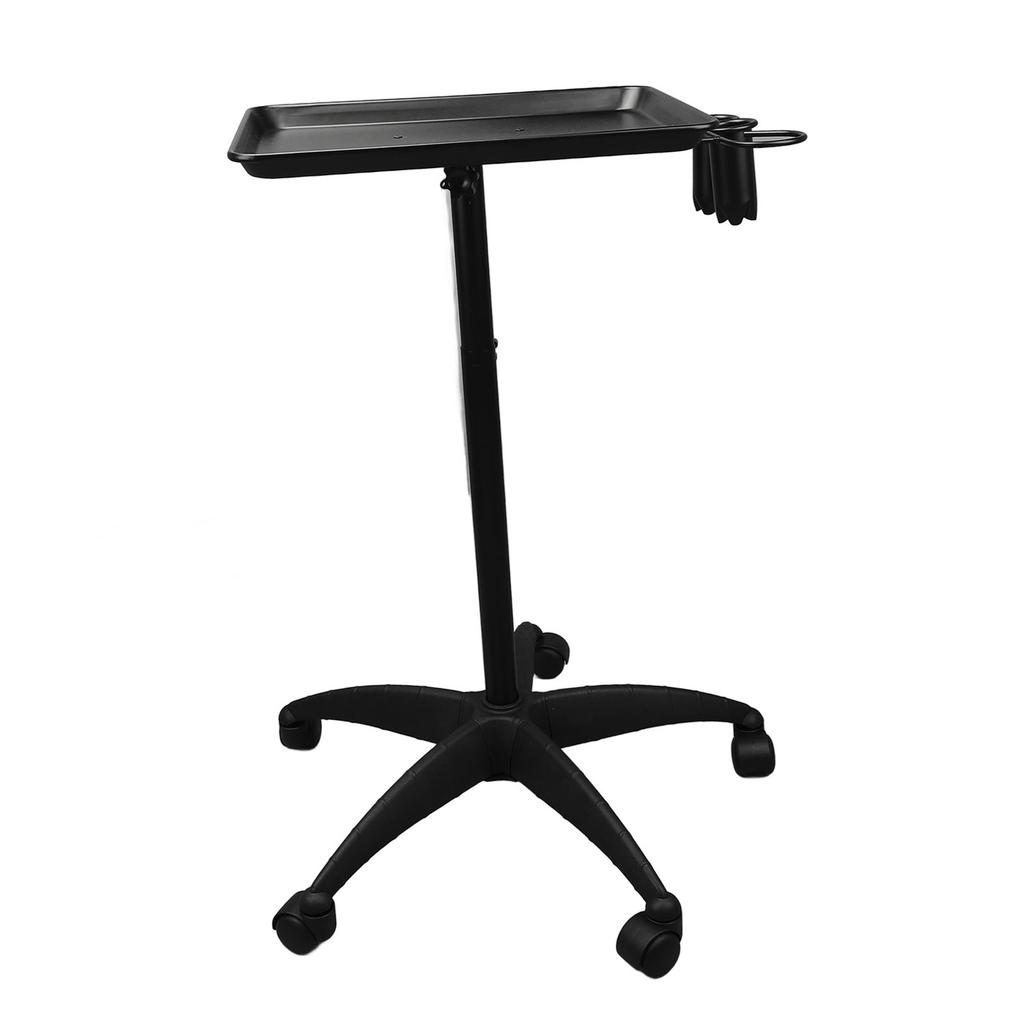 Salon Tray Cart Adjustable Height Salon Rolling Tray Aluminum Tattoo Tray Trolley with Hair Dryer