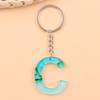 Ciondolo Acrilico con Stampa Oceano Blu con 26 Lettere Inglesi - Ornamento da Appendere alla Moda