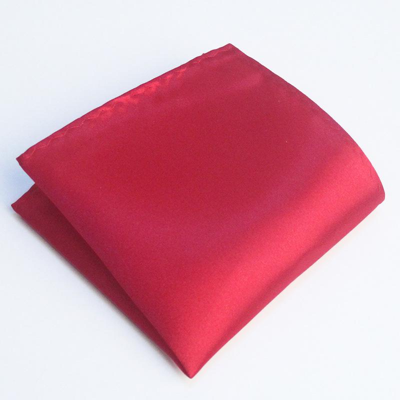 Men's Solid Color Pocket Square for Suits - Multi-color Wedding & Business Accessory Scarf