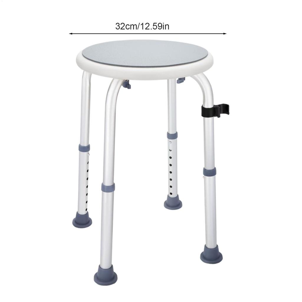 Bath Stool Folding Adjustable Non-Slip Small Bathroom Seat Inside Shower Seniors Bath Stool for Elderly Dorm Apartment Hospital