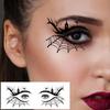 10 feuilles Toile d'araignée Œil Tatouage Autocollant Imperméable Temporaire Faux Tatouages Convient pour Fête d'Halloween Art Facial Maquillage