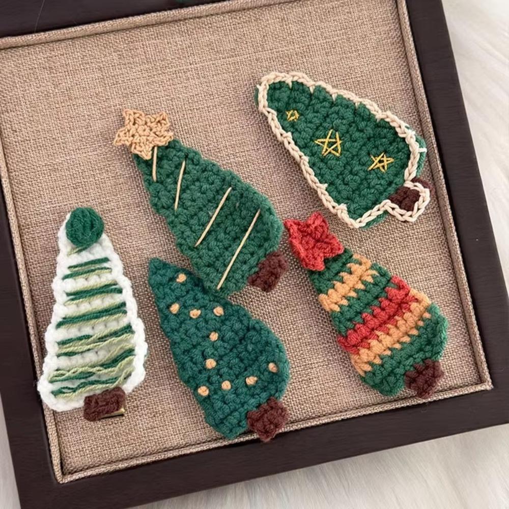 Christmas Tree Headdress Clip Wool Barrettes Duckbilled Hair Accessories Hair Clips Christmas