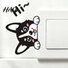 Decorative Puppy Switch Guards Cute Dog Decal, Cartoon Light Sticker, Waterproof Peel Bedroom Stickers And Stick Wall Sticker for Living Room Kitchen