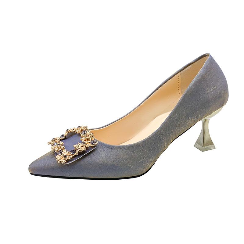 High Heels Autumn New with Skirt Stiletto Design Sense Niche Temperament Celebrity Pointed Single Shoes