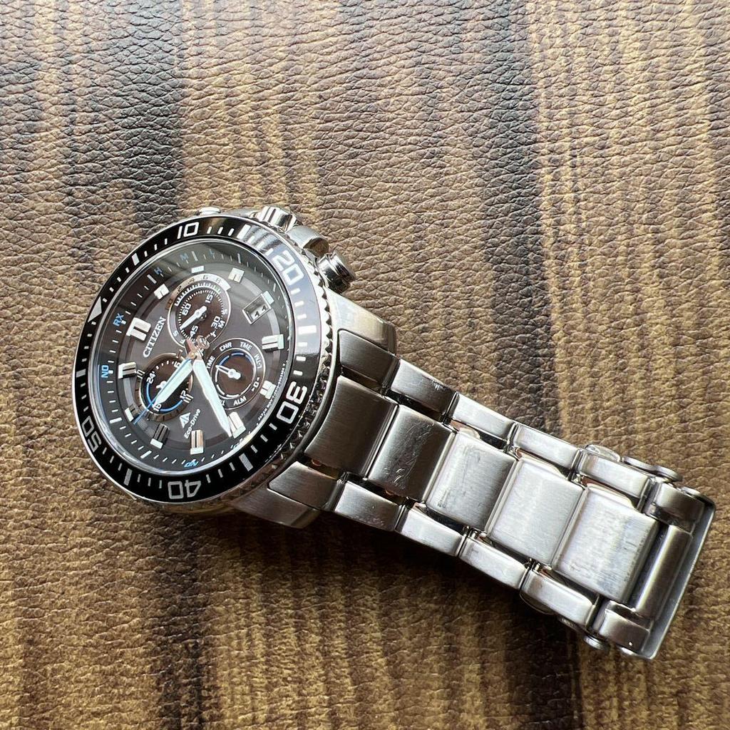 Used CITIZEN PROMASTER Eco-Drive Radio-controlled Solar Powered Watch PM56-3052 Men's