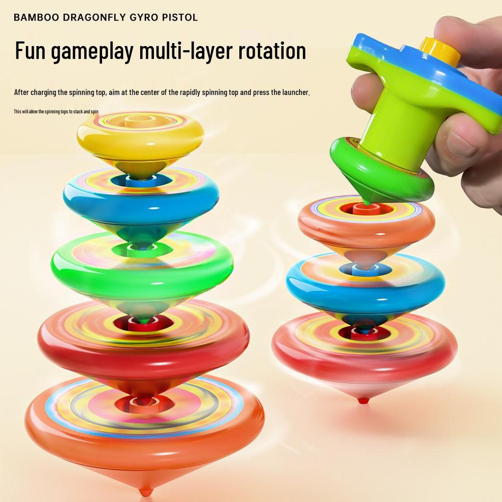 Children's Luminous Press-and-Spin Spinning Top - Outdoor Toy for Boys and Girls