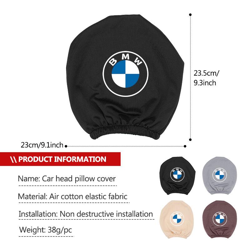 QAED6 For BMW Car Seat Headrest Pillow Cover Dust Dirty-proof Protective Cover Accessories E46 E90 E60 F10 E39 F30 E36 E87 E90 E30 E53