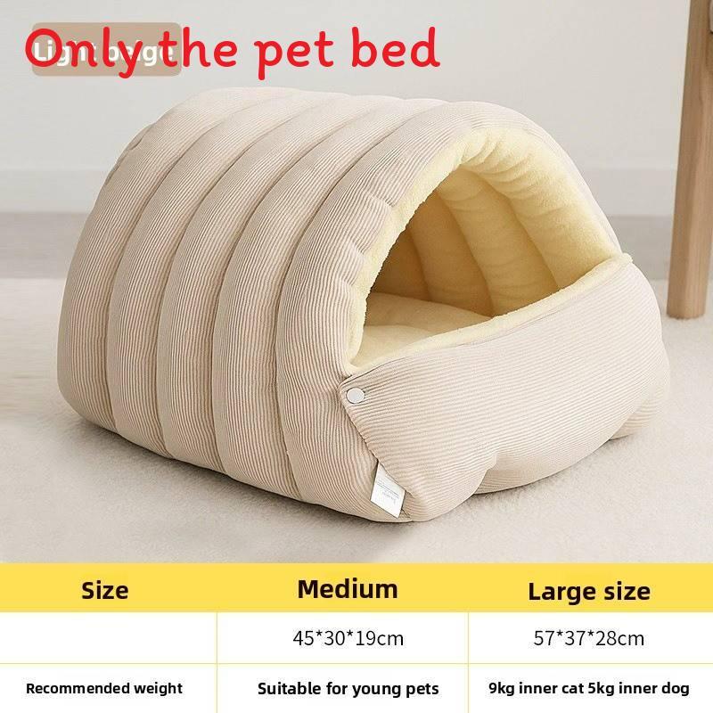 

Pet Snug Sleep Bag With Waterproof Outer Layer For Winter Cold And Allseason Indoor Use Beige,M