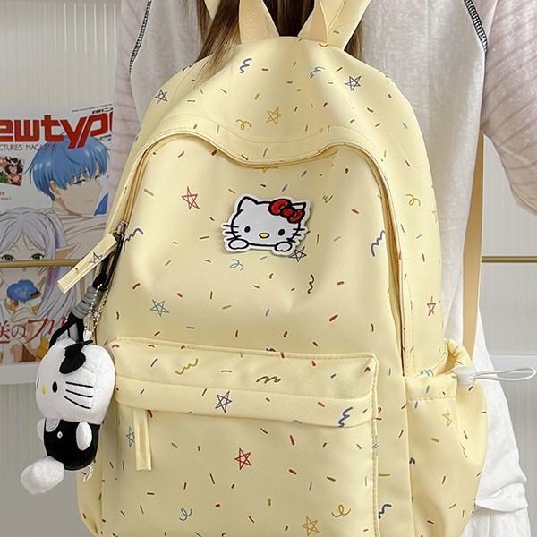 Schoolbag milk fufu light blue colored star backpack Korean ins wind soft sister campus student party class sweet backpack