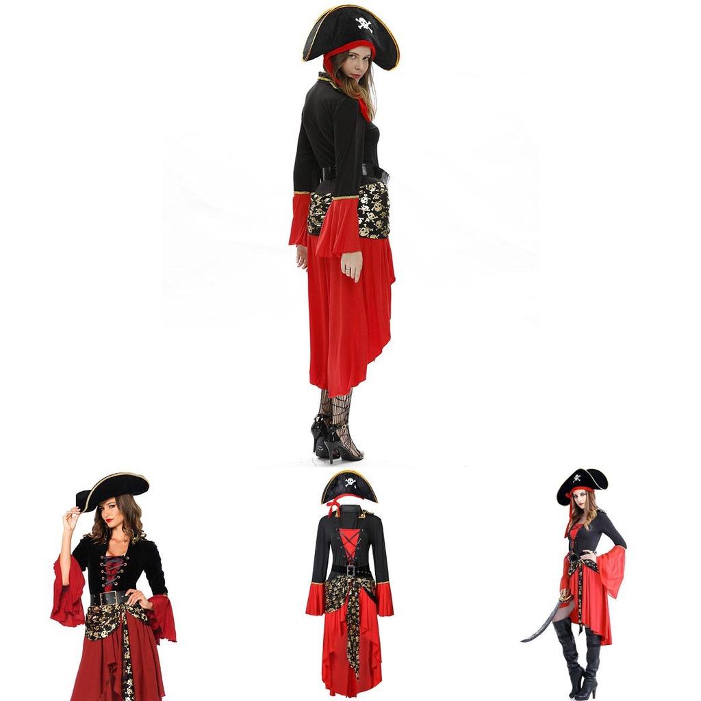 Breathable Women Adult Pirate Costume With Exquisite Workmanship For Parties
