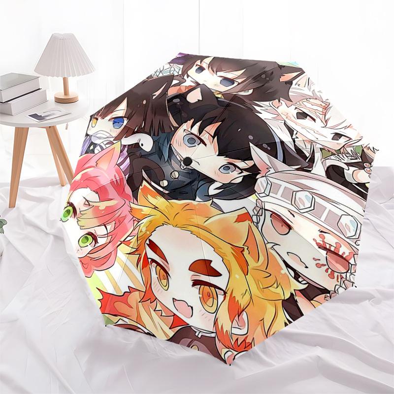 1pc Chibi Anime Characters Automatic Opening Folding Umbrella - 8 Bone Iron Frame, Portable Design for Fans, Travelers, Daily Use, Gift Idea.U020
