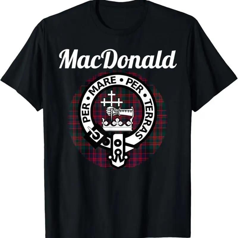 New Limited Macdonald Clan Scottish Name Coat Of Arms Tartan T Shirt S разноцветный