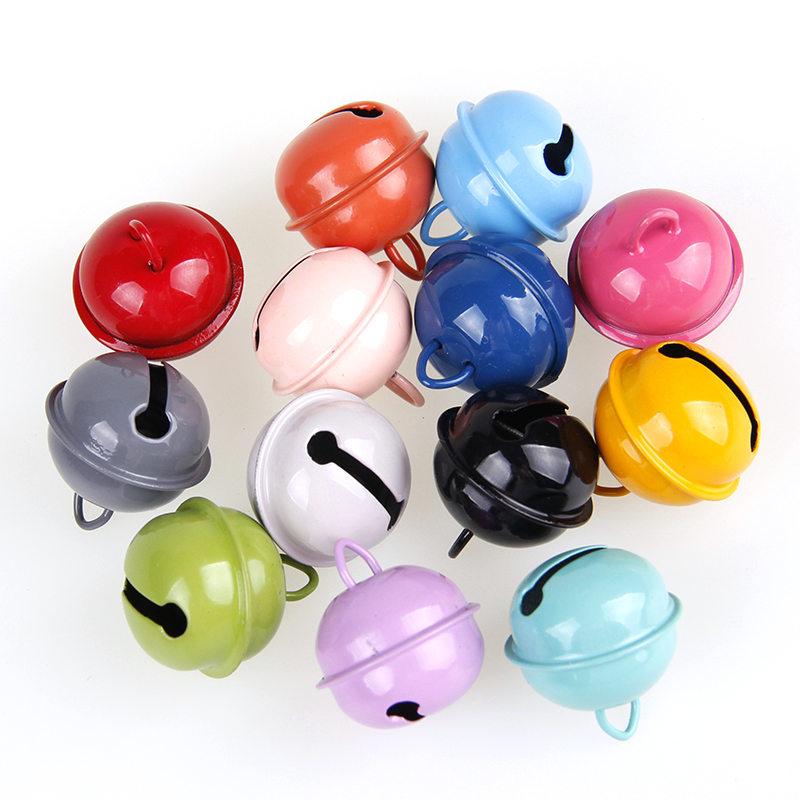 6/12/18pcs Painted Color Bells Beads Round Mini Bell Ornaments for Jewlery Making DIY Bracelet Necklace Earrings Decor Accessory