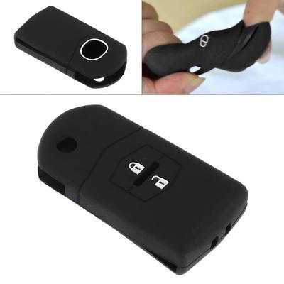 2 Buttons Silicone Flip Folding Car Key Case Protector Fit for Mazda 2 3 5 6 BT50 CX-5 CX-7 CX-9 RX8