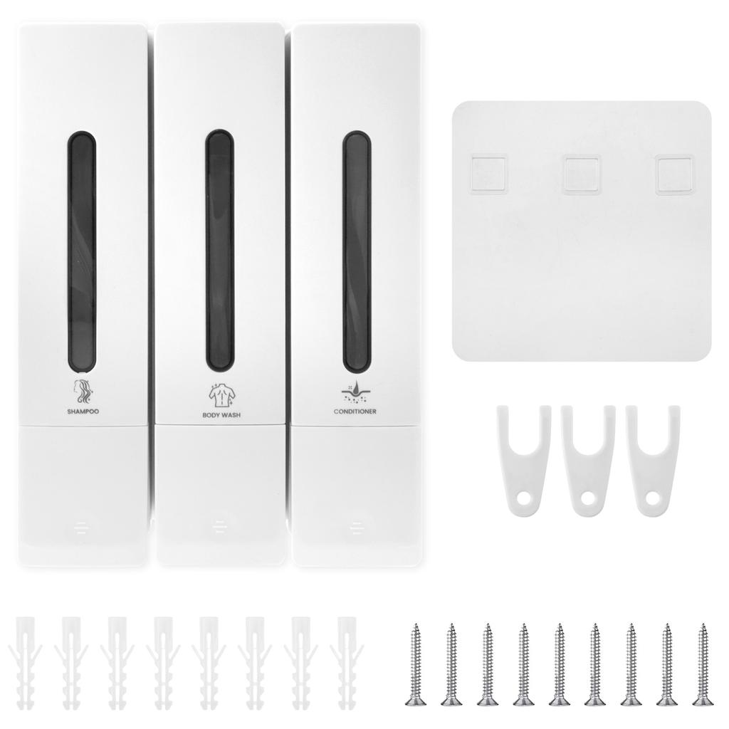 Dusch-Shampoo-Spender Wandmontierter Shampoo-Spender Conditioner-Spender Nachfüllbare Flüssigseifenspenderflasche