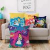 Disney Alice in Wonderland Pillow Covers Cartoon Sofa Decorative Home Double-sided Printing Short Plush Cute Cushion Cover