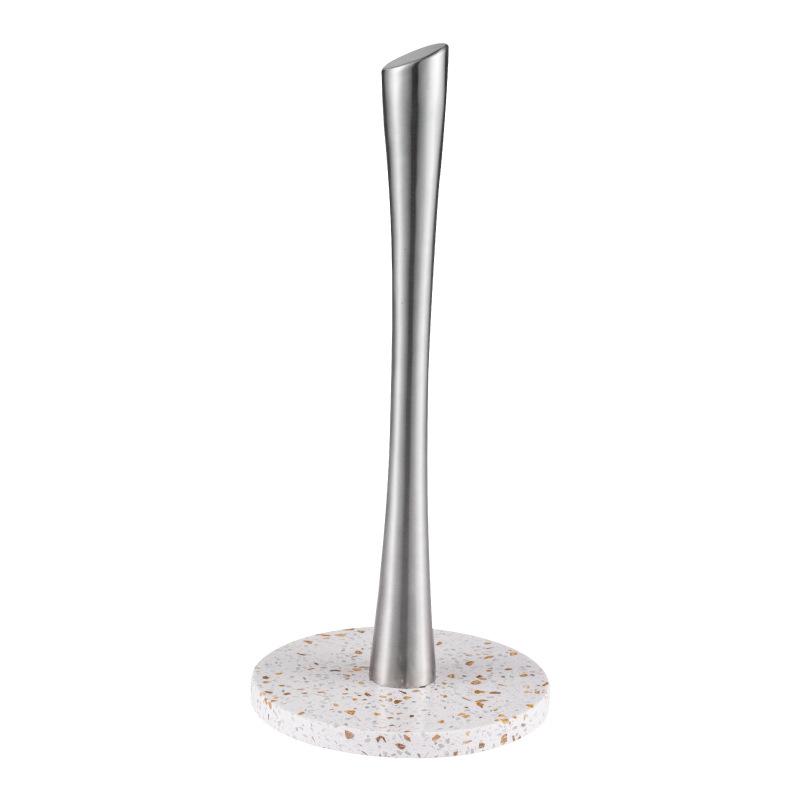 Marble Base Kitchen Paper Towel Holder Roll Paper Holder Punch Free Desktop Accessories Storage Shelf