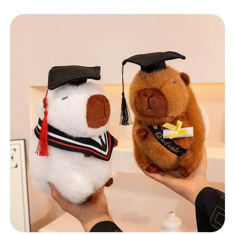 25cm Simulation New Graduation Doctoral Animal Doll Stuffed Plush Toy Cartoon Anime Cute Pillow Gift for Friends Fun Doll