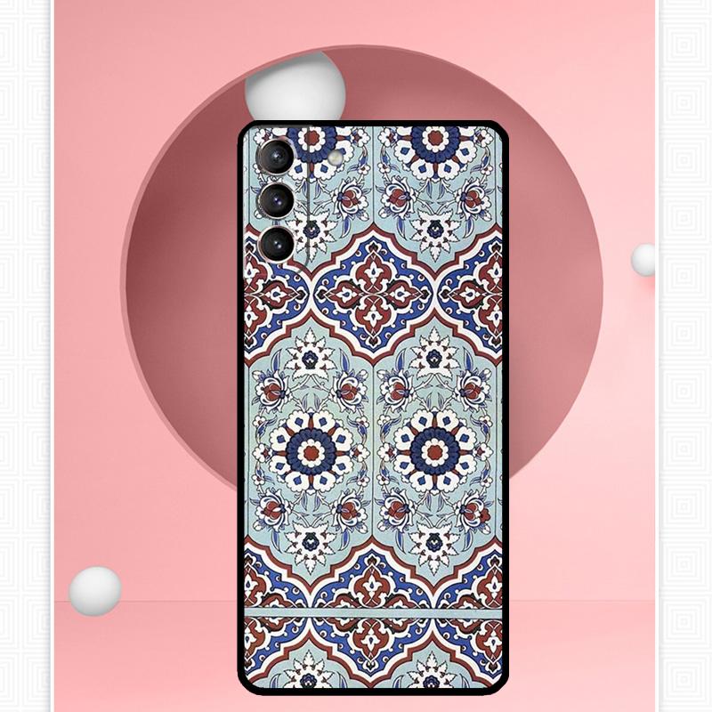 Moroccan Pattern Case For Samsung Galaxy S24 Ultra S20 S21 S22 S23 S25 Ultra S9 S10 Plus S25 FE Cover Funda