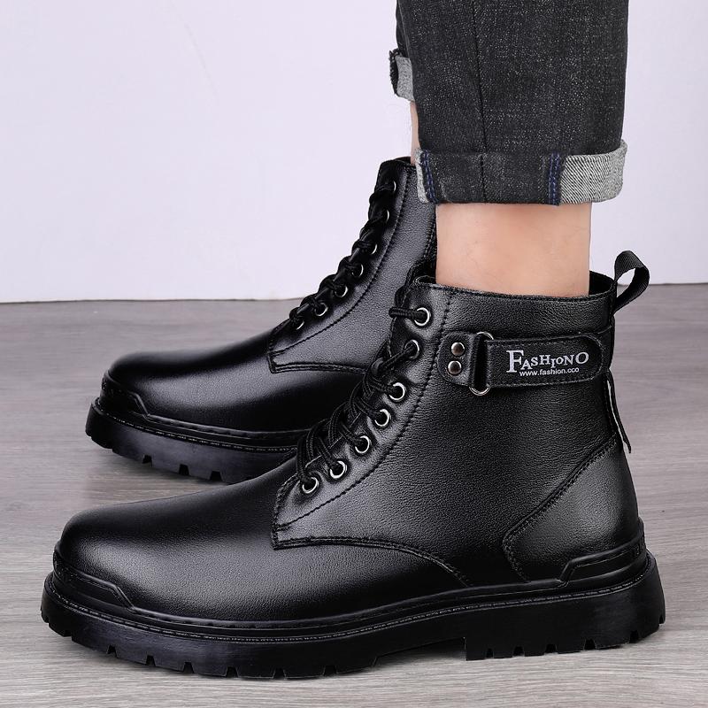 Winter /Herbst Herren Qualität Militär Lederstiefel Outdoor Taktische Wüsten Kampfstiefel Motorrad Stiefeletten Schneeschuhe