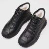 Men's Winter Cotton Leather Boots: Plus Velvet Warm, Non-Slip, Casual Outdoor, Snow & Dad Shoes