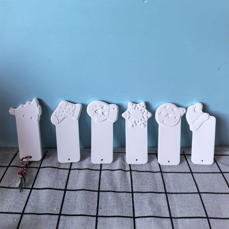 Christmas Ornament Resin Mold Pendant Mold Bookmarks Resin Mold with Hole for Epoxy Resin Casting Keychains Jewelry Mold
