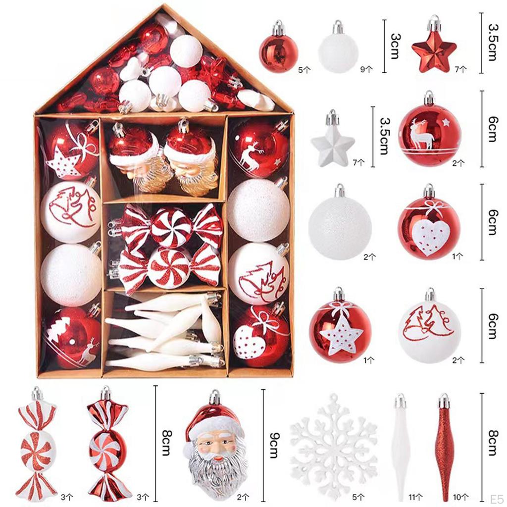 Ball Ornaments Decorative Shatterproof DIY Tree Decorations for Holiday, , Festive Photo Prop