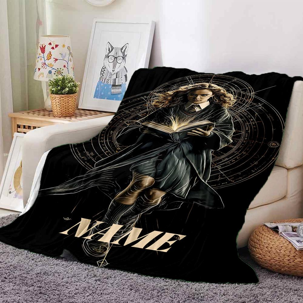Custom Name Harry Potter Magic Train blanket for Couch & Bed, Plush Cozy Fuzzy Blanket Super Soft & Warm Blankets for Fall and Winter. 0908103