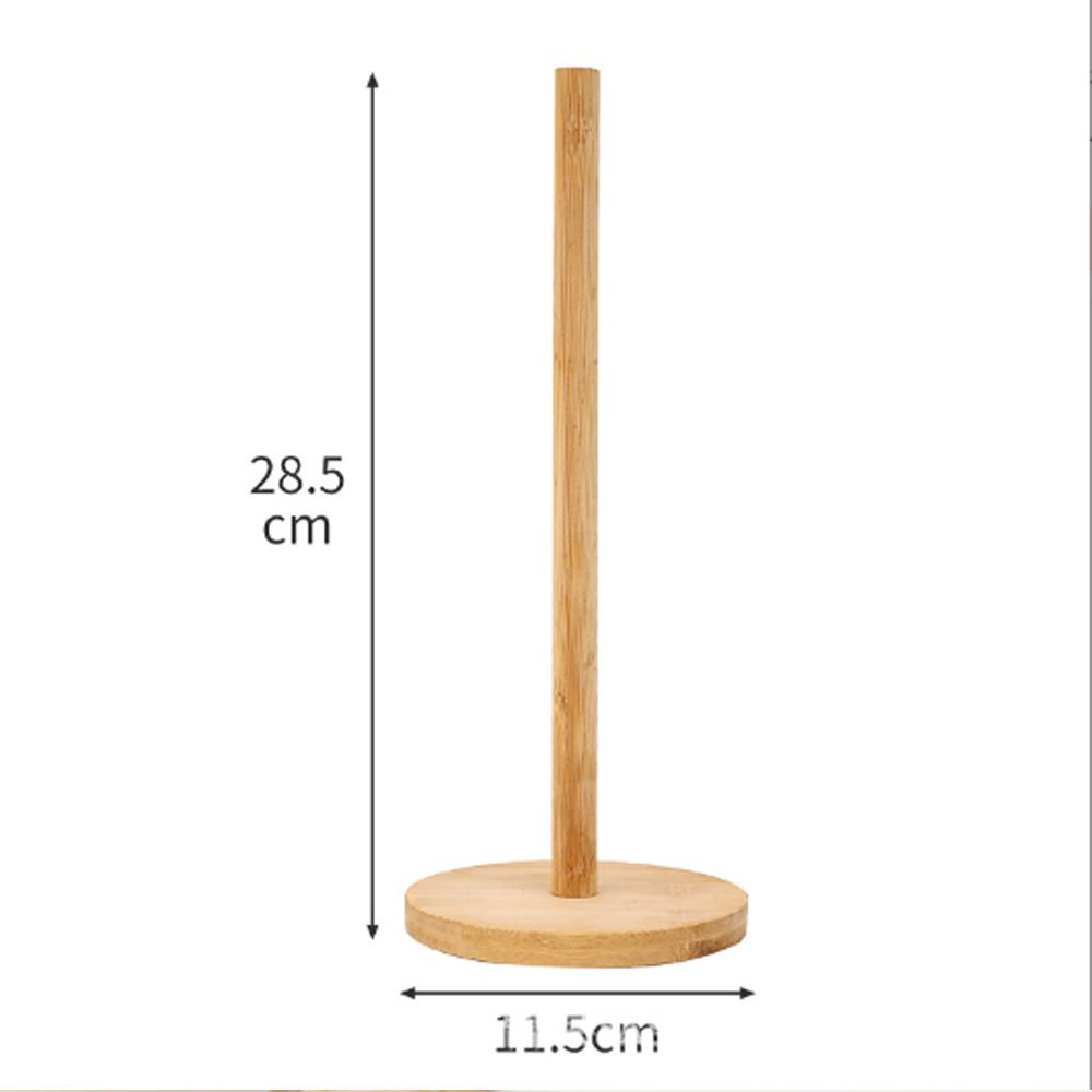 

1шт бамбуковый держатель для бумажных полотенец для кухни, столовой, вертикальный деревянный органайзер для рулонов бумаги, держатель для пищевой пленки, ленивый держатель для тряпок