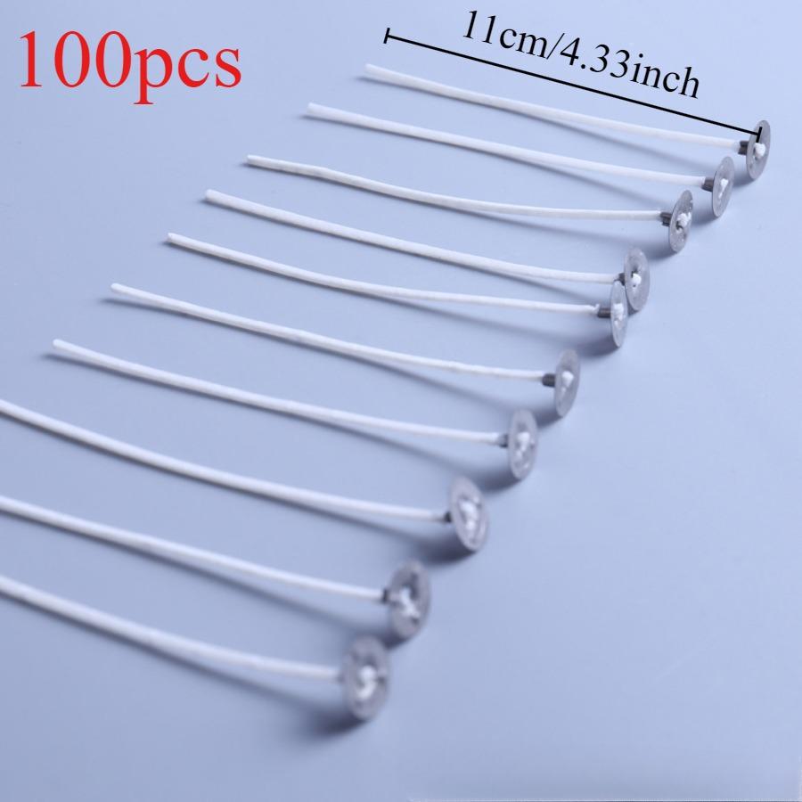 100 PCS/500 PCS 6.5-16cm Candle Wicks Smokeless Wax Pure Cotton Core For DIY Candle Making Pre-Waxed Wicks Party Supplies