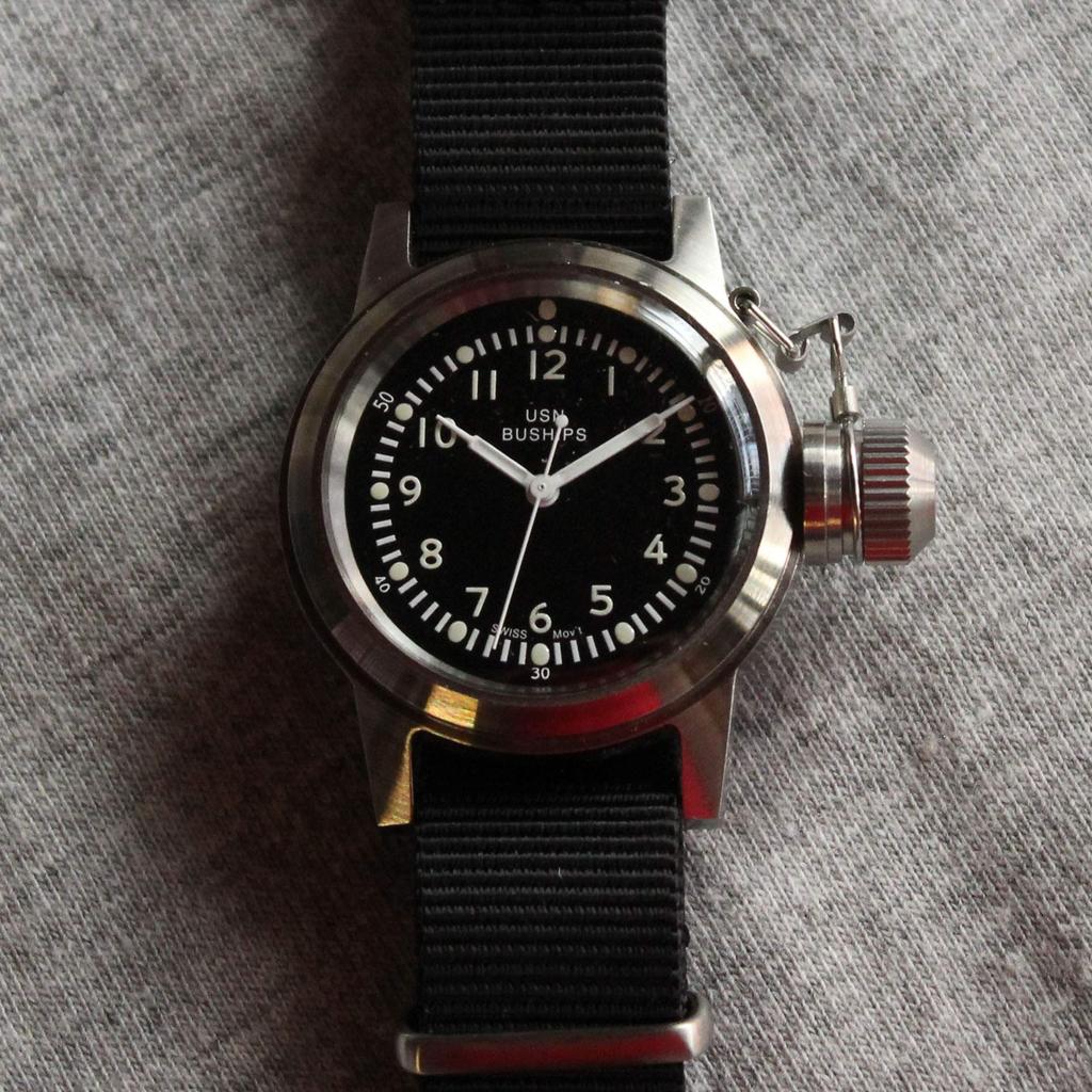 watch Military watch US MARINE USN BUSHIPS type [Naval co.] Mil.-04 SV/BK