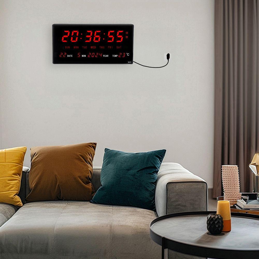 Accurate Timekeeping Digital Wall Clock LED LED Electronic Date Clock Kitchen Wall