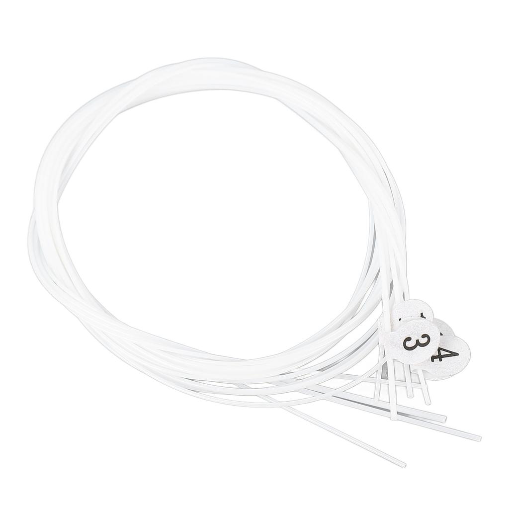 4 Stück Ukulelesaite Nylonsaite Gute Klangqualität Weißes Instrumentenzubehör zum Ersetzen