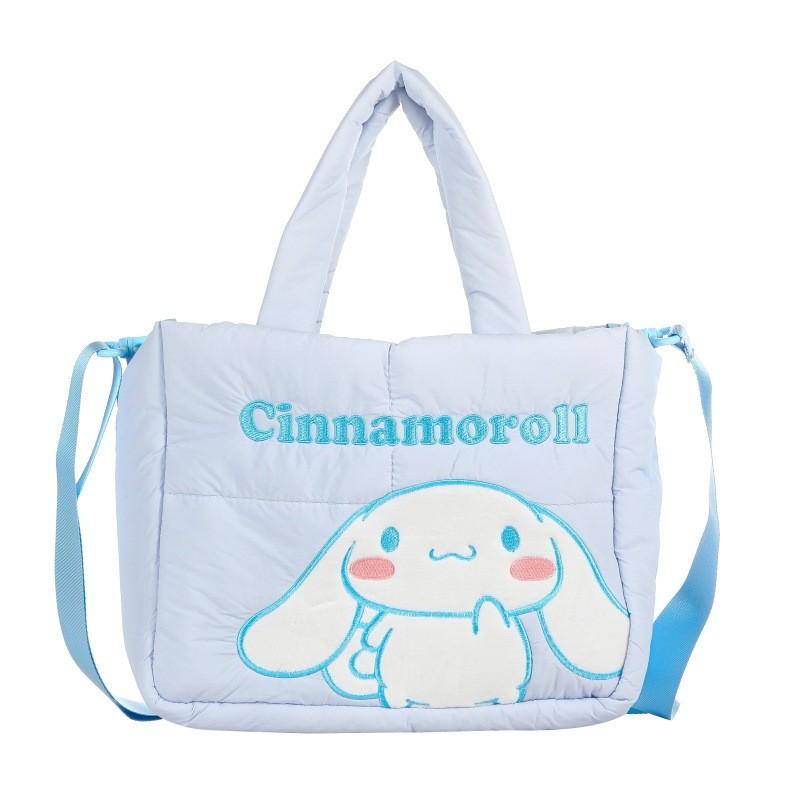 Adorable Hello Kitty Melodic Kuromi Fluffy Plush Handheld Shoulder Bag For Kids Cinnamoroll