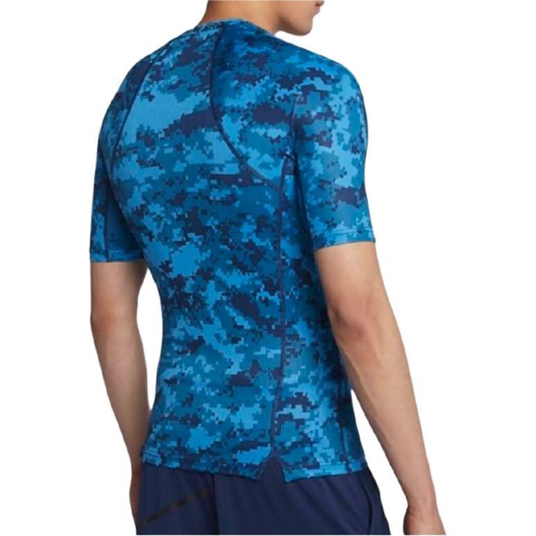 Nike T Shirts Men's Blue Crew Neck Moderate Straight Fit 828177-457