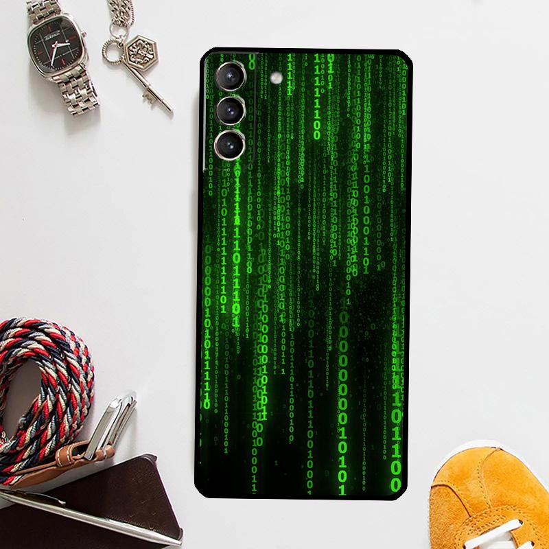 Matrix Cover For Samsung Galaxy S23 Ultra S8 S9 S10 S22 Plus S20 S21 FE Note 10 20 S24 Ultra Case