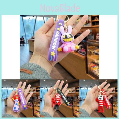 Magical Digital Circus Keychain Colorful Cartoon Rubber Bag Charm Cute Accessories