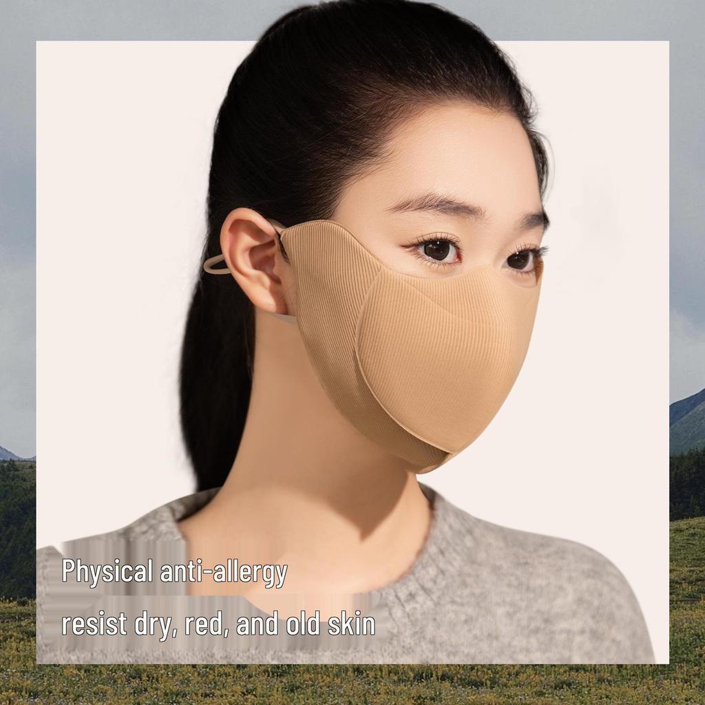 Windproof and Warm Autumn/Winter Face Mask: Washable, High Appearance Value, Cold Protection, Drinking-Compatible Half-Face Sponge Mask
