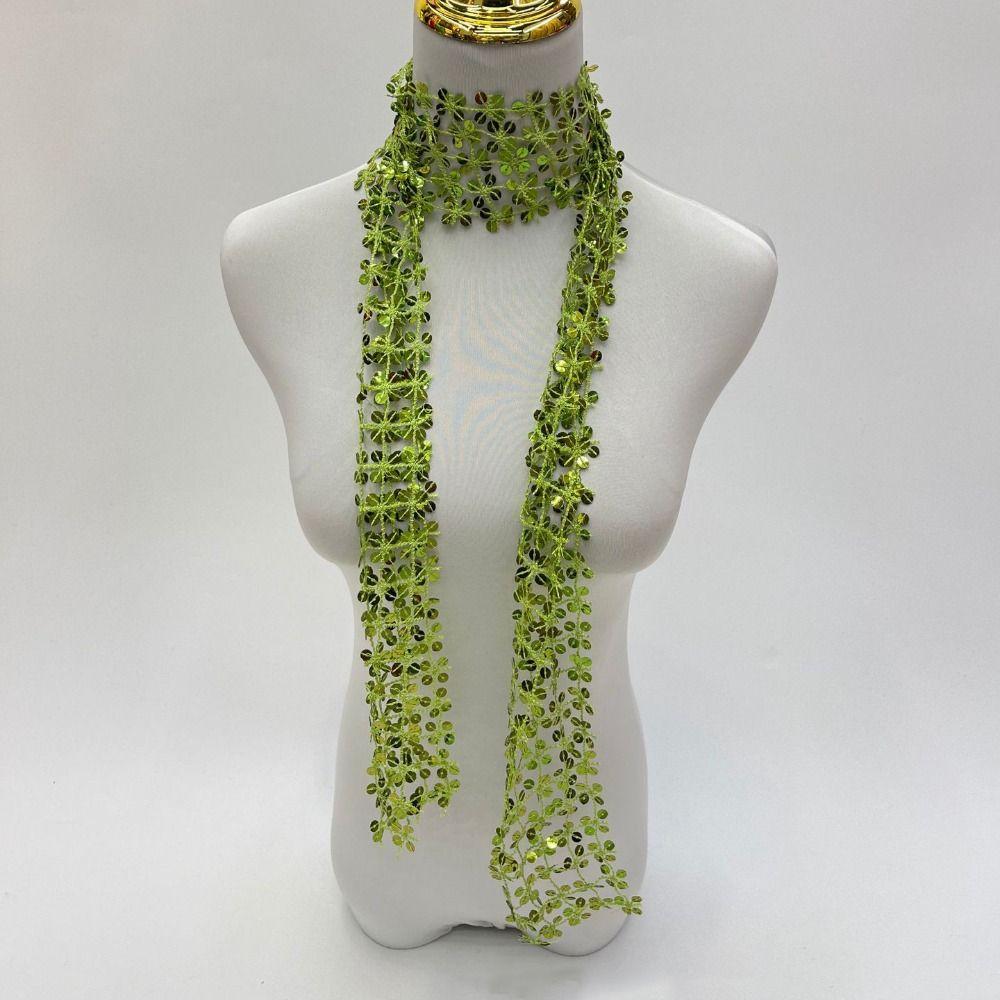 Foulard de Danse du Ventre Creux Forme Fleur Chaîne de Taille Mode Accessoire de Cheveux Scintillant Fille