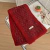 Women's High-End Blue Wool Scarf: Versatile Winter Fashion, Warm Snood, Korean Style Trend