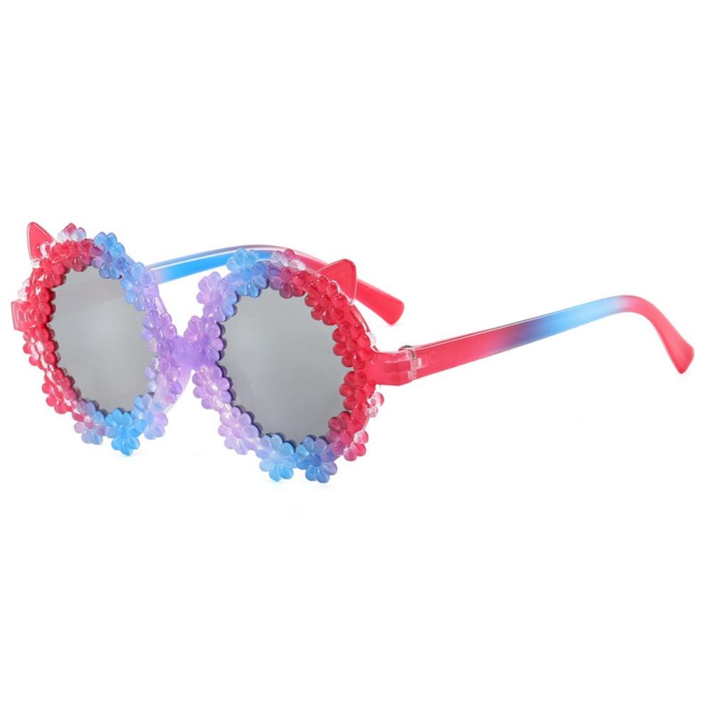 

Cute Kids Sunglasses Uv400 Kids Gradient Sunglasses Flower Ears Sunglasses Impact-Resistant For Everyday Wear Photo Shoots красный