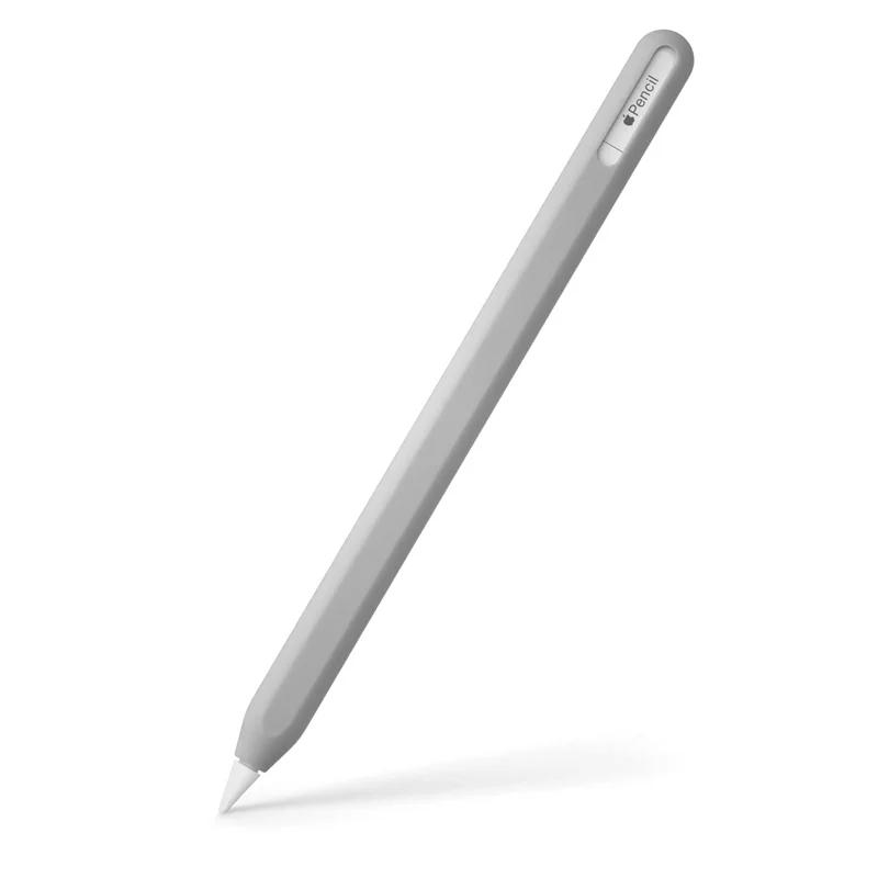 

Silicone Protective Cover for Apple Pencil USB C for IPad Air Ipad Mini Ipad Pro12.9 Pencils Case USB C Type-C Pen cil Anti-fall сірий