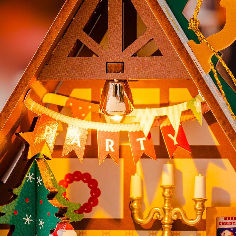 ROBOTIME Rolife 3D Puzzles Twinkling Xmas House DIY Miniature House DS036