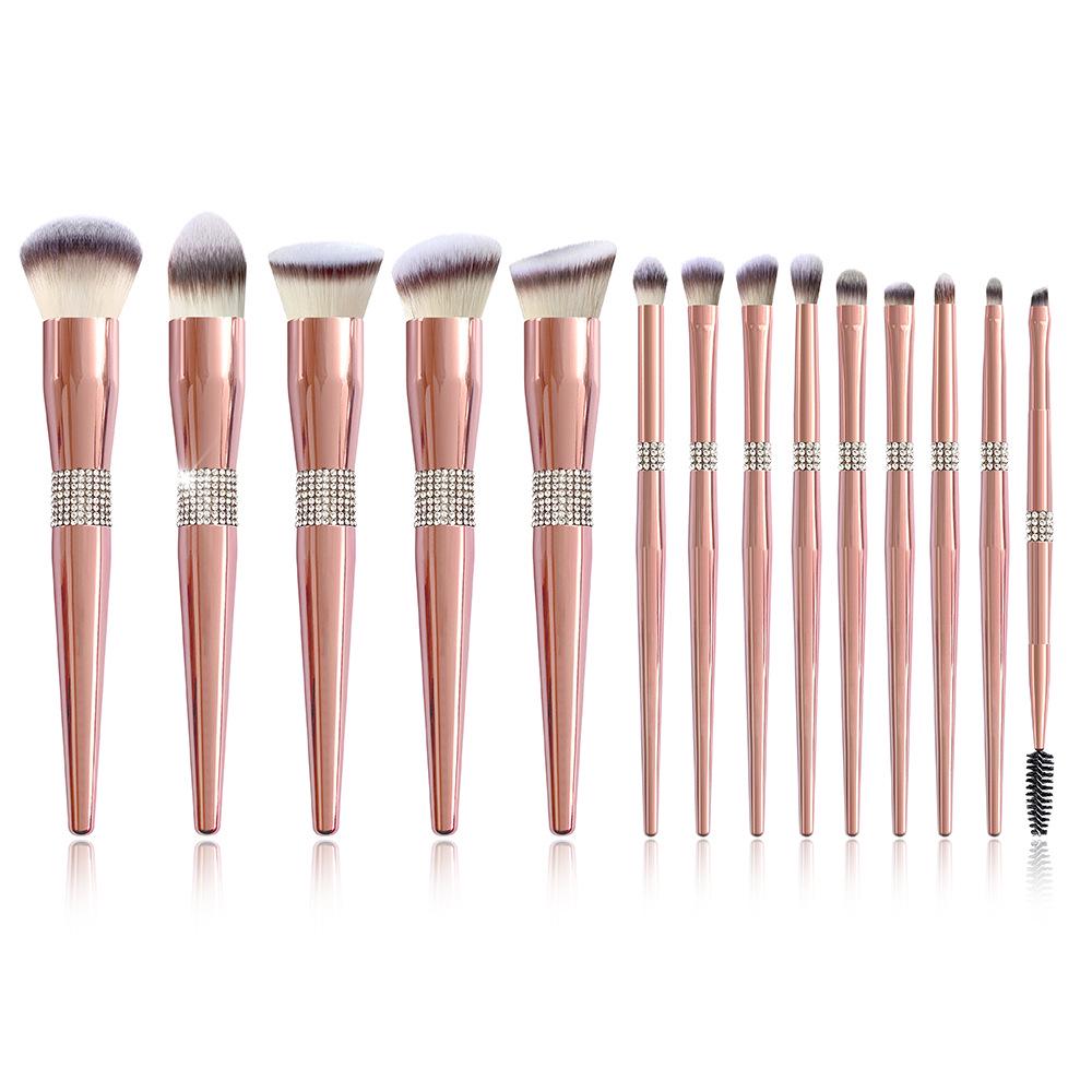 

Biyouyi 14-Piece Rose Gold Makeup Brush Set: Powder & Eyeshadow Brushes