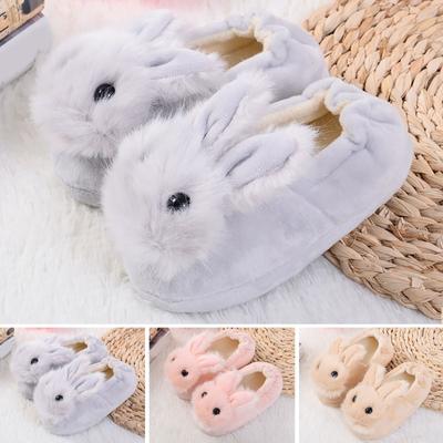 Pantofole per bambini in cotone caldo antiscivolo Cartoon Fluffys Rabbit Pantofole per bambini