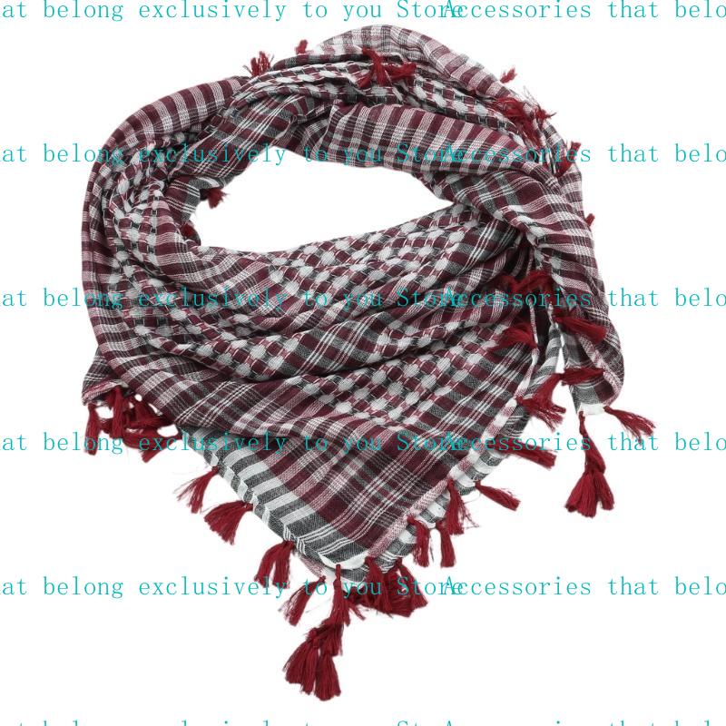 652F Shemagh Head Neck Scarf Men Women Shawl Kafiya Wrap Shemagh Scarf Hiking Scarves With Tassels Windproof